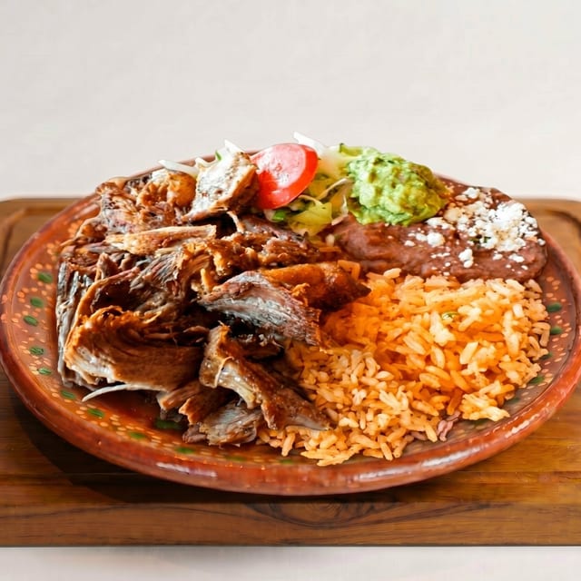 Carnitas Plate.