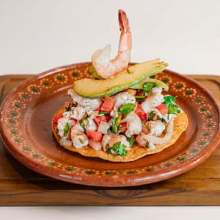 Tostada De Ceviche De Camaron